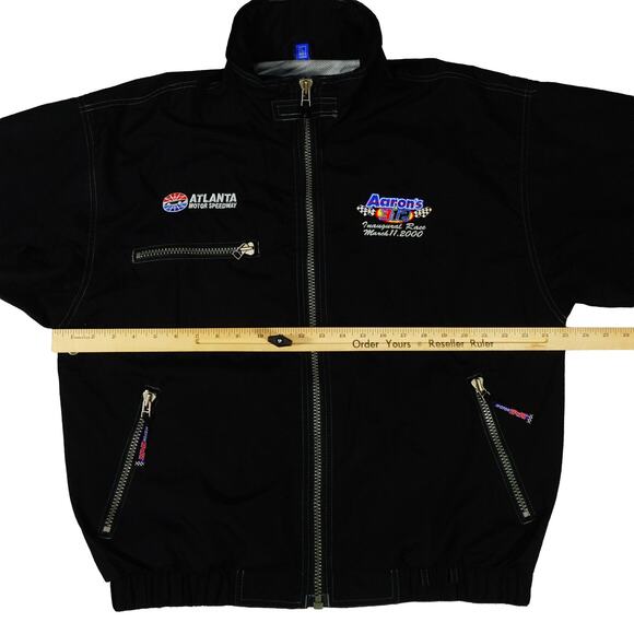 Atlanta Motor Speedway Vintage Aaron's 312 Inaugural Race 2000 Black Jacket L - Picture 4 of 8